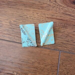 Turquoise and Gold Earrings